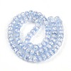 Luminous Handmade Silver Foil Glass Beads Strands FOIL-N029-02B-07-3
