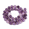 Ombre Effect Dyed Transparent Crackle Glass Beads Strands GLAA-Q111-8MM-03-3
