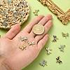 40Pcs 8 Colors Alloy Enamel Pendants ENAM-CJ0003-25-3