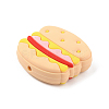 Hamburger Food Grade Eco-Friendly Silicone Beads SIL-WH0012-034A-2