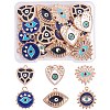 30Pcs 6 Style Alloy Enamel Pendants ENAM-SZ0003-30-1