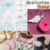 48Pcs 6 Colors Cloth Ornament Accessories DIY-SC0032-26-7