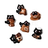 Coffee Theme Opaque Resin Cabochons RESI-C069-01C-2