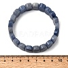 Natural Blue Aventurine Beaded Stretch Bracelets for Women Men BJEW-D461-02A-3