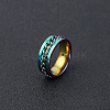 304 Stainless Steel Rotatable Chain Finger Rings for Men FS-WG60CA3-34-1