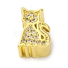 Rack Plating Brass Micro Pave Cubic Zirconia European Beads LS-KK-Z081-11-1