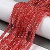 Baking Paint Imitation Jade Glass Bead Strands DGLA-A034-J2MM-A32-4
