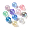 UV Plating Acrylic Beads with Giltter Powder X-PACR-E003-06-1