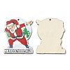 Single Face Christmas Printed Wood Big Pendants WOOD-D025-17-1