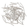 Brass Texture Curved Tube Beads KK-H250-01B-P-1