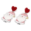 Christmas Acrylic Dangle Stud Earrings with 304 Stainless Steel Pin for Women LS-EJEW-D060-01B-2