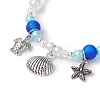 ABS Plastic Imitation Pearl Beads Stretch Bracelet BJEW-JB09742-01-3