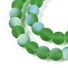 Frosted Transparent Glass Beads Strands GLAA-T032-T6mm-MBB07-3