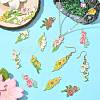 16Pcs 8 Styles Alloy Enamel Pendants ENAM-FS0003-93-5