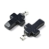 Synthetic Blue Goldstone Pendants GG-K002-11H-2