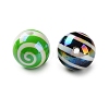 UV Plating Opaque Acrylic Stirpe Beads OACR-P038-05A-M-2