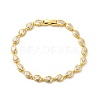 Clear Cubic Zirconia Teardrop Link Chain Bracelet BJEW-E073-03G-1