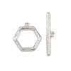 Hexagon Brass Toggle Clasps KK-G548-40P-3