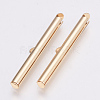 Brass Slide On End Clasp Tubes KK-Q747-11I-KC-1