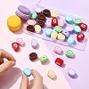 35Pcs 7 Colors Opaque Acrylic Imitation Food Beads OACR-CJ0002-72-5