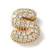 Brass Micro Pave Cubic Zirconia Beads X-KK-P290-61G-S-1