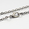 Iron Cable Chain Necklace Making MAK-J004-28B-1
