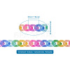 5Strands 5 Colors Transparent Acrylic Handmade Curb Chain AJEW-TA0001-15-10