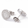 Non-Tarnish 304 Stainless Steel Stud Earring Findings EJEW-G338-01P-2