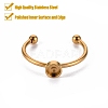 201 Stainless Steel Cuff Ring Findings STAS-S080-042A-G-2