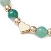 Natural Banded Agate Beaded Bracelets BJEW-JB12752-03-3
