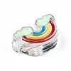 Transparent Acrylic Enamel Beads OACR-N130-026-01-3