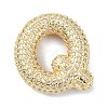 Rack Plating Brass Micro Pave Cubic Zirconia Pendants KK-Q790-01Q-G-1