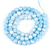 Anti-Tarnish Electroplate Glass Beads Strands X-EGLA-T021-6mm-15-01-2