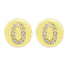 Brass Micro Pave Clear Cubic Zirconia Beads KK-T030-LA843-OX3-1