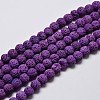 Natural Lava Rock Round Bead Strands X-G-I124-8mm-08-1