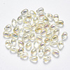 Transparent Spray Painted Glass Charms GLAA-R211-03-D03-1