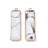 Natural Howlite Pendants G-S359-386A-2