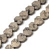 Electroplated Natural Lava Rock Beads Strands G-K388-04A-08-3