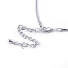 18.8 inch Platinum Plated Trendy Snap Necklace Making X-NJEW-S102-4