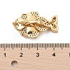 Brass Micro Pave Clear Cubic Zirconia Fold Over Clasps KK-C075-09G-3