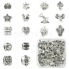 64Pcs 16 Styles Tibetan Style Alloy European Large Hole Beads FIND-FS0002-63-1