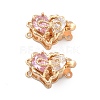 Brass Glass Box Clasps KK-B125-01G-02-1