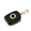 Natural Obsidian Pendants G-T151-02E-2