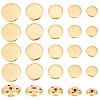 50Pcs 5 Styles 3-Hole Brass Buttons BUTT-OC0001-47G-1