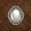 40x30mm Clear Oval Domed Glass Cabochon Cover for DIY Photo Alloy Cabochon Making DIY-X0112-AS-NF-2