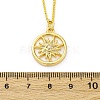 Brass Micro Pave Clear Cubic Zirconia Pendant Necklaces NJEW-C071-05A-G-5