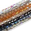 Electroplate Glass Beads Strands GLAA-G112-07-1