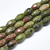 Natural Unakite Beads Strands G-S357-A04-1