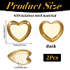 2Pcs 430 Stainless Steel Display Trays for Key Jewelry ODIS-SP0001-12G-2