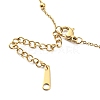 304 Stainless Steel Satellite Chain Necklace for Women NJEW-A008-01G-2